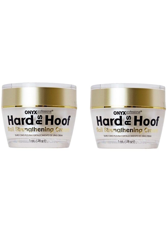 Onyx Professional 2 Pack Hard As Hoof Nail Strengthening Cream with Coconut Scent Nail Strengthener and Nail Growth Cream, 1 Ounce (Pack of 2) 