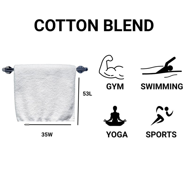 MERARO Cotton 405 GSM Hand Towel Set of 2 | Extra Soft & Absorbent Large Size Hand Towels for Men Women |Highly Absorbent Quick Dry for Home Beach Gym Salon Napkin Pool Size 53cm x 35cm |White - Image 3