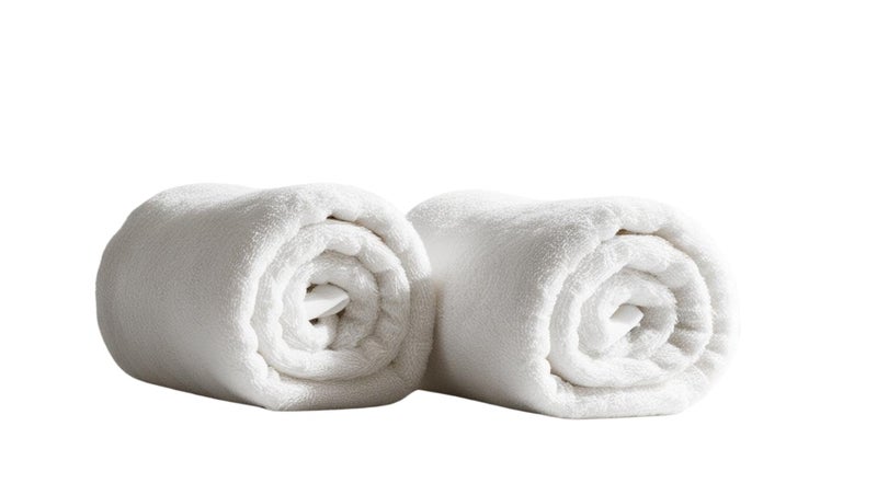 MERARO Cotton 405 GSM Hand Towel Set of 2 | Extra Soft & Absorbent Large Size Hand Towels for Men Women |Highly Absorbent Quick Dry for Home Beach Gym Salon Napkin Pool Size 53cm x 35cm |White - Image 1