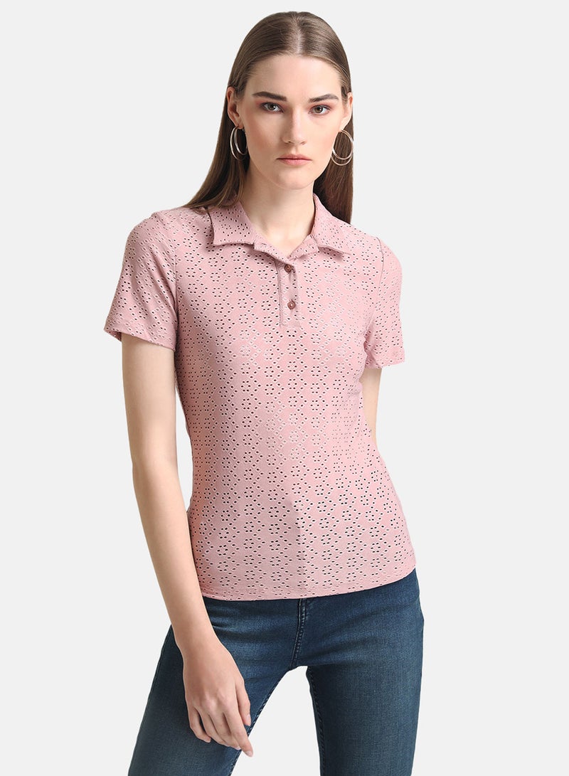 Kazo KNITTED SCHIFFLY T SHIRT - Image 1