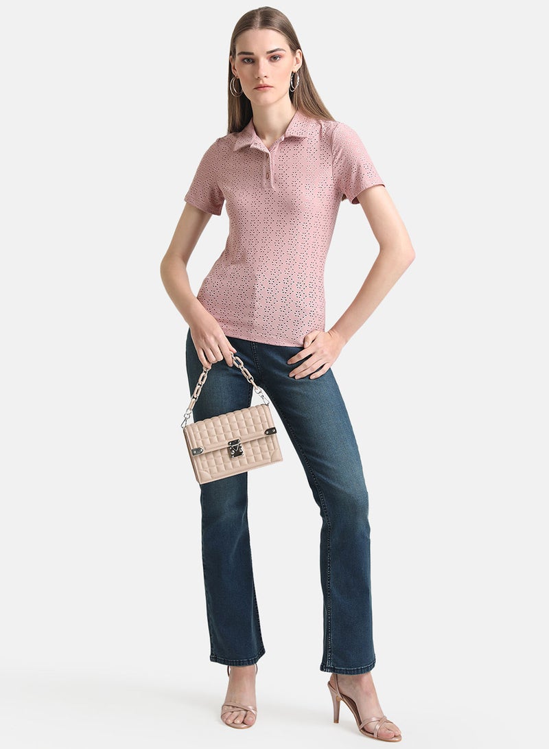 Kazo KNITTED SCHIFFLY T SHIRT - Image 4