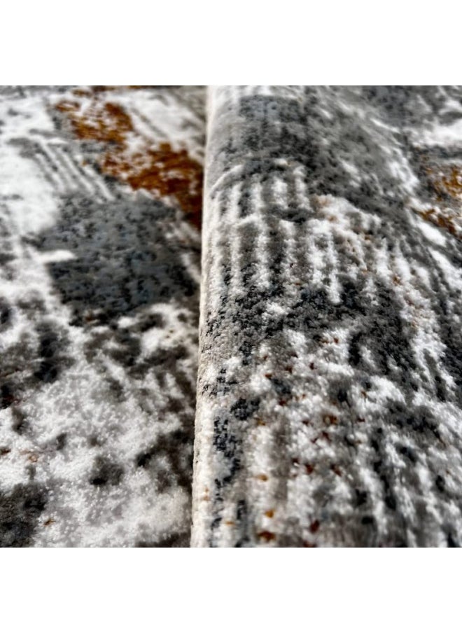 HANDPICKED FURNITURE Abstract Multicolour Rectangular Carpet Ultra Soft Area Carpets For Bed Room Living Room And Dining room Anti-slip Floor Carpets Easy to Clean Made In Turkey  - Image 3