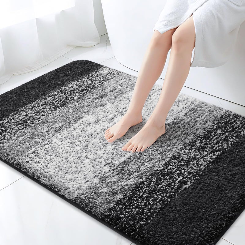 KMAT Bathroom Rugs Bath Mat 16x24 Luxury Soft Shaggy Absorbent Bathroom Mats Non Slip Plush Bathmat Runner Carpet Bath Mats for Bathroom Floor Tub and Shower