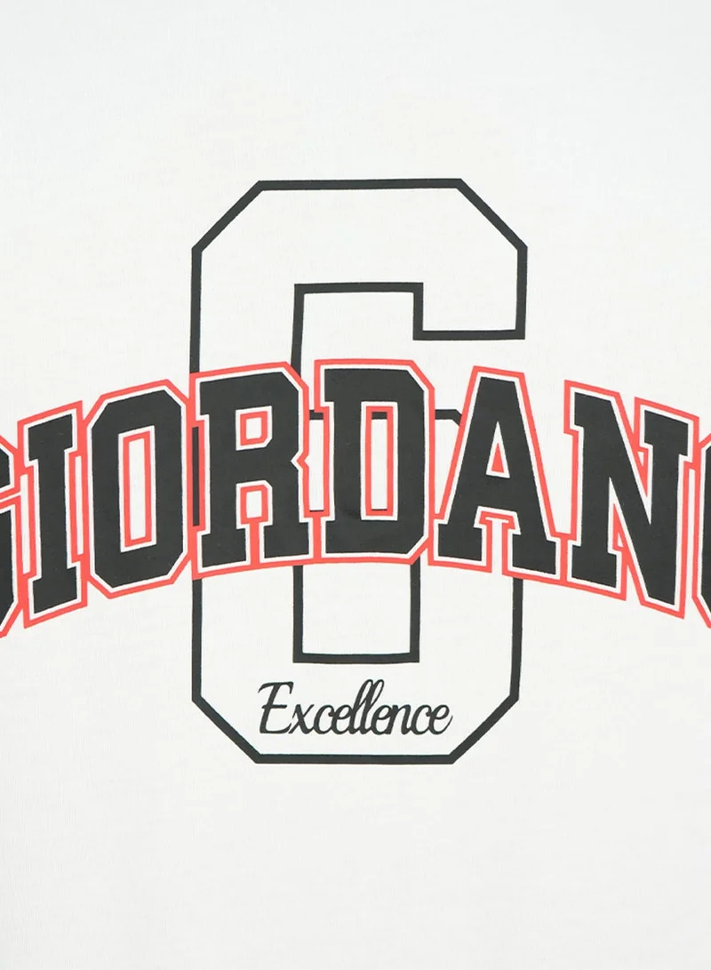 GIORDANO  Men's Slim Cotton Heritage Excellence Tee for Men | Best Price UAE