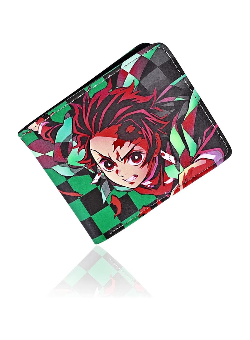 عام محفظة أنيمي قاتل الشياطين كامادو تانجيرو محفظة جلد صناعي رقيق للغاية ذات محفظة متعددة الأغراض - Image 1