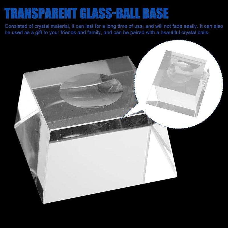 قاعدة كرة الكريستال شفافة القاعدة لعرض كرة زجاجية حامل زخرفي - Image 5