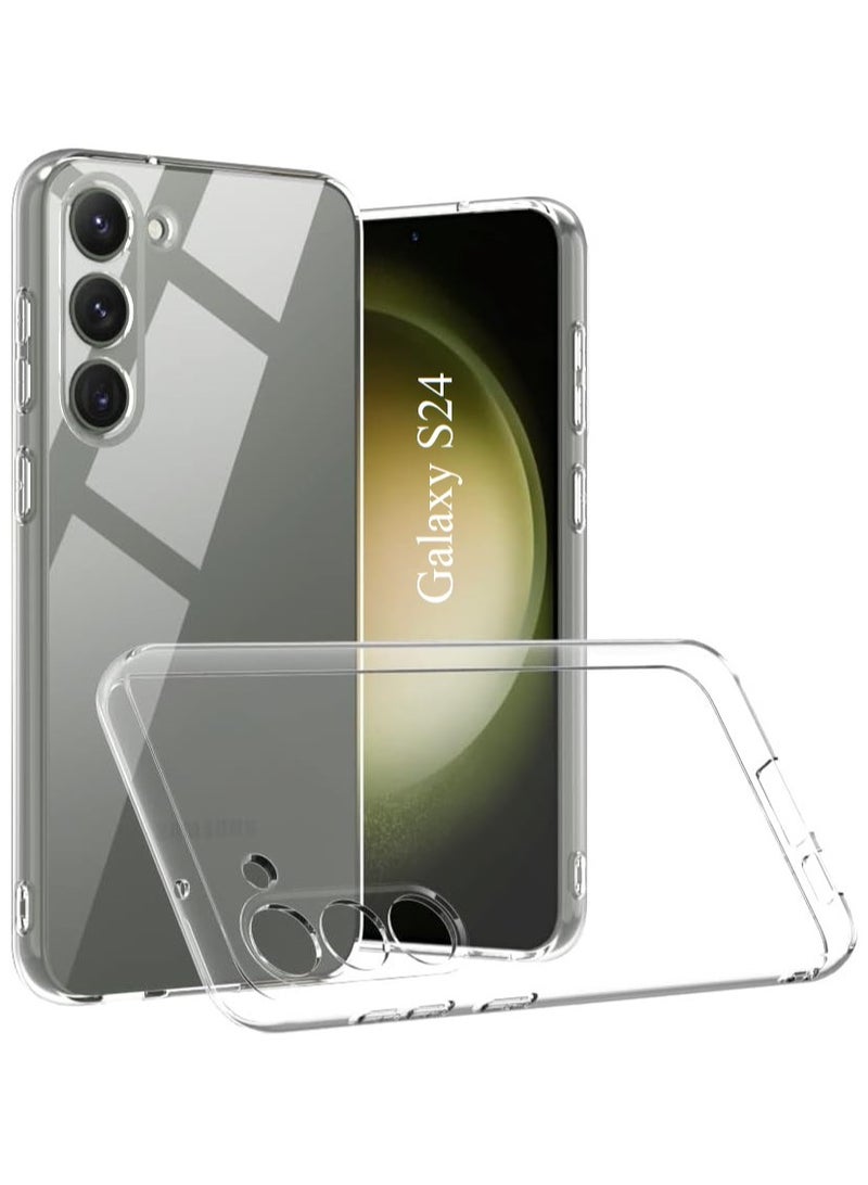 Samsung Galaxy S24 Clear Case Soft Flexible TPU Shockproof Transparent Back Cover Compatible for Samsung Galaxy S24 - Image 1