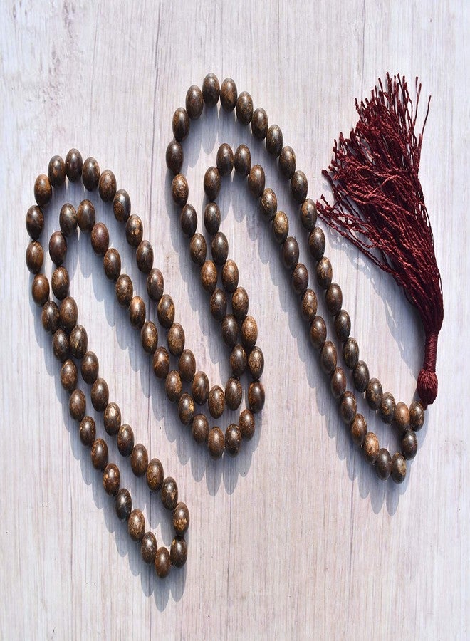Pyramid Tatva Natural Bronzite Mala Necklace – 108 Beads, 8mm – Handcrafted Prayer Beads for Meditation, Reiki, Yoga, and Energy Balance - Image 3
