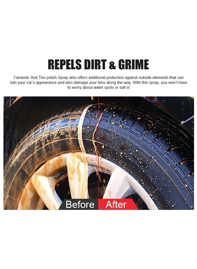 venex Combo - 2pcs Venex Black Cream Tire Polish with Applicator Deep Tire Shine Restorer Long Lasting Tire Dressing Repels Dirt & Grime Tire Care Polish for Car, SUV, Bike - 200ml - Image 3