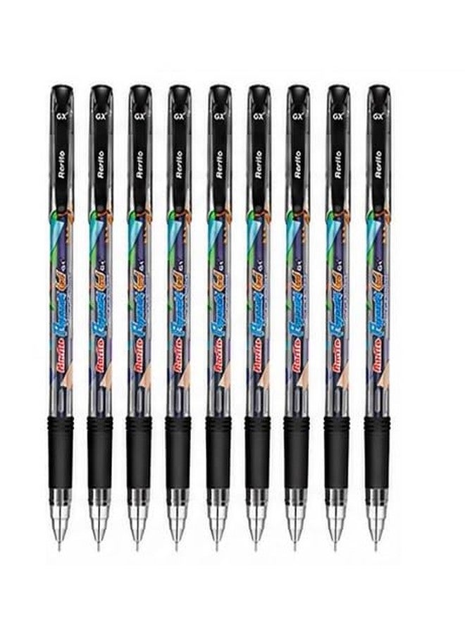 FIRST CLICK مجموعة أقلام جل Flymax GX/DZ الجديدة من FIRST CLICK، 40 قلمًا، أزرق 10، أسود 10، أحمر 10، أخضر 10، طرف معدني مقاوم للماء، حبر جل للكتابة. - Image 2
