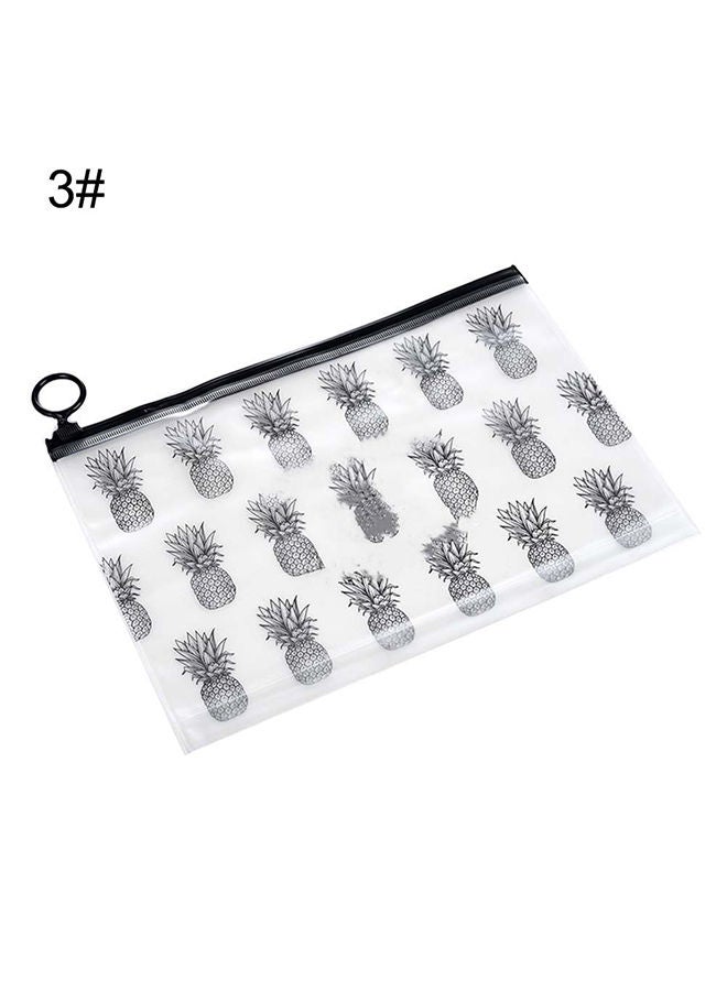 NIBEMINENT Printed Cosmetic Bag White/Black