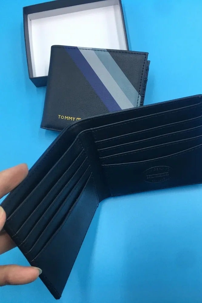 Tommy Hilfiger Denim Men's business short solid color simple wallet horizontal card holder multi-layer wallet durable and light - Image 2