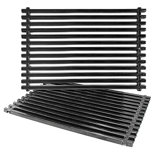 Hongso 17.4" Porcelain Steel Grill Grates for Weber Spirit E-310 E-320, Spirit S-310 S-320, Spirit 700, Weber 900, Genesis Silver B/C 8133, Genesis 1000-5000 with Side Control Panel, 7525 7526 7527 - Image 1