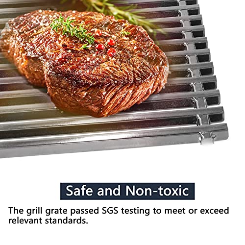 Hongso 17.4" Porcelain Steel Grill Grates for Weber Spirit E-310 E-320, Spirit S-310 S-320, Spirit 700, Weber 900, Genesis Silver B/C 8133, Genesis 1000-5000 with Side Control Panel, 7525 7526 7527 - Image 4
