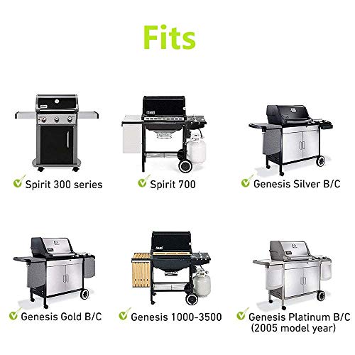 Hongso 17.4" Porcelain Steel Grill Grates for Weber Spirit E-310 E-320, Spirit S-310 S-320, Spirit 700, Weber 900, Genesis Silver B/C 8133, Genesis 1000-5000 with Side Control Panel, 7525 7526 7527 - Image 3