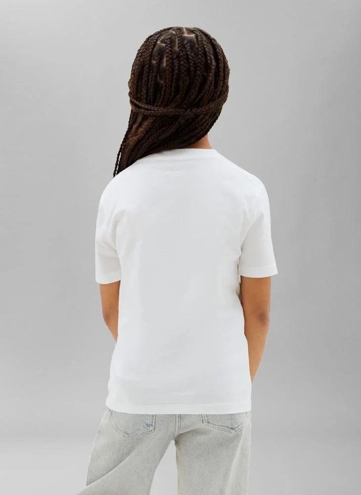 Calvin Klein Jeans Brightwhite/Kentuckyblue 2-Pack Logo Crew Neck T-Shirts for Men | Best Price UAE