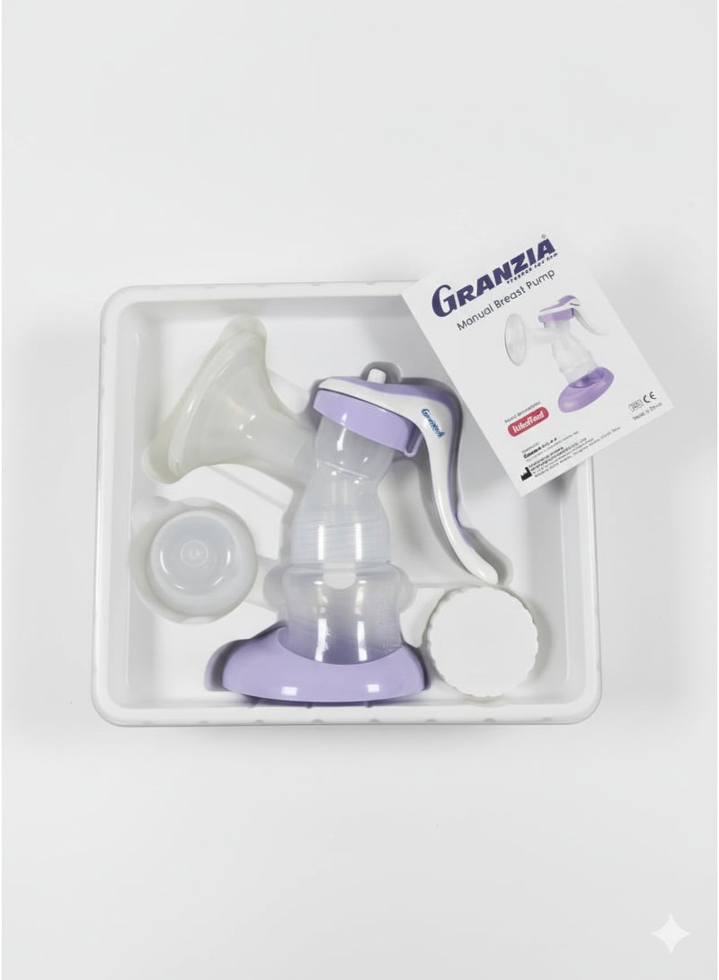  جرانزيا Granzia Manual Breast Pump – مضخة رضاعة مثالية للأمهات المرضعات محاكاة للرضاعة الطبيعية، سهولة في الشفط، وحماية مضاعفة ضد ارتجاع الحليب. - Image 2