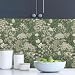 MuralPeel Grass Green White Wildflower Babys Breath Meadow Vintage Plants Peel and Stick Wallpaper Self Adhesive Removable Easy Peel Off Stick on Wall Paper for Bedroom Cabinet Renter - Image 2