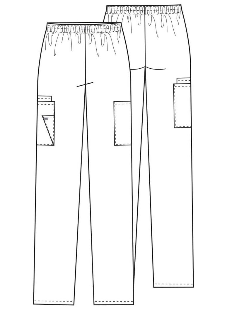 شيروكي Cherokee Women's Workwear Elastic Waist Cargo Scrubs Pant - Image 3