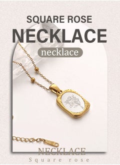 Generic This luxurious rose necklace is crafted from high-quality copper, adorned with rose gold plating, and features a sophisticated yet simple design that elegantly enhances the charm of a princess's neckline, truly reflecting her noble and luxurious aura.  - Image 1