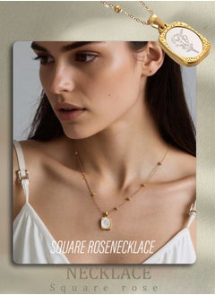 Generic This luxurious rose necklace is crafted from high-quality copper, adorned with rose gold plating, and features a sophisticated yet simple design that elegantly enhances the charm of a princess's neckline, truly reflecting her noble and luxurious aura.  - Image 2