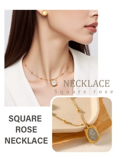 Generic This luxurious rose necklace is crafted from high-quality copper, adorned with rose gold plating, and features a sophisticated yet simple design that elegantly enhances the charm of a princess's neckline, truly reflecting her noble and luxurious aura.  - Image 4