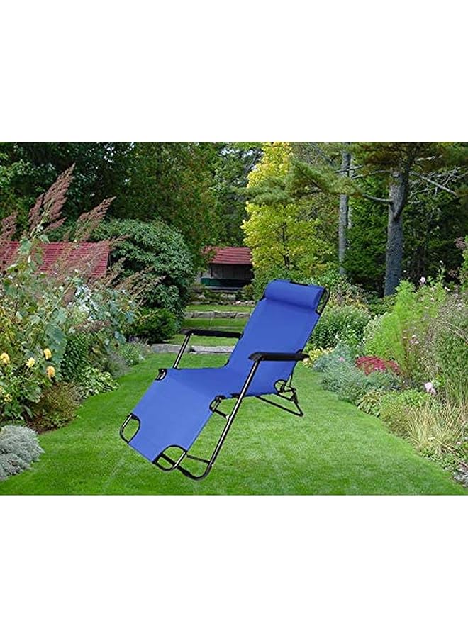 sulfar Foldable Beach Chair 153x60x35 Blue] - Image 3