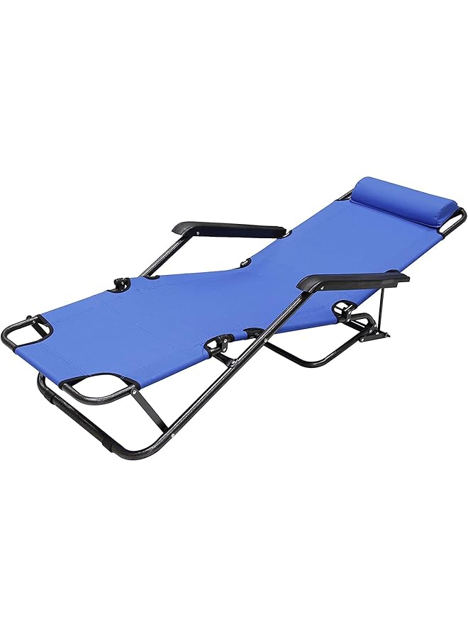 sulfar Foldable Beach Chair 153x60x35 Blue] - Image 5