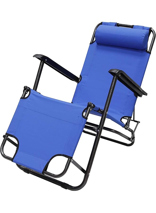 sulfar Foldable Beach Chair 153x60x35 Blue] - Image 4
