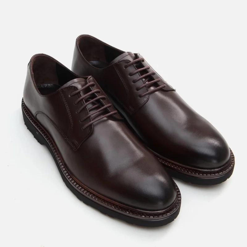 Hotiç 02AYH292880A480 GENUINE Leather Brown Men's Casual Shoes