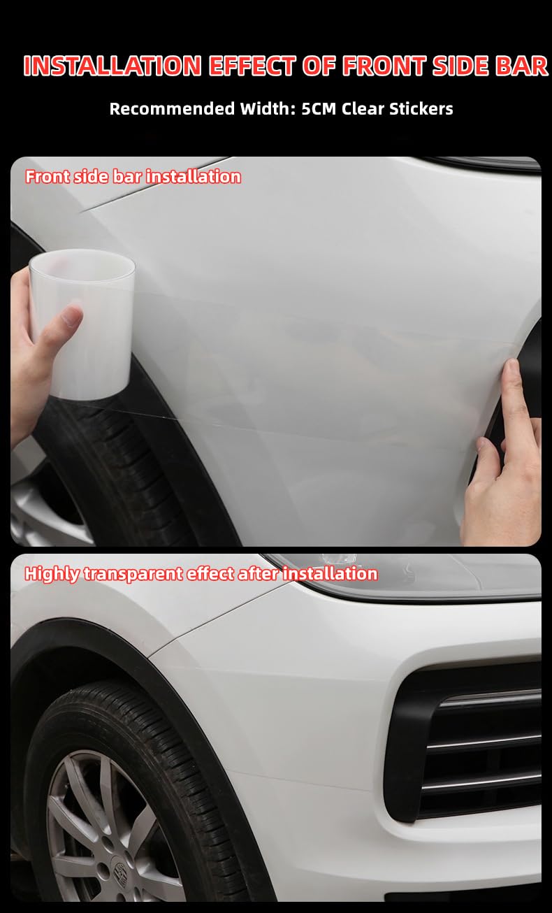 AOWIS Car Door Edge Guards Door Sill Protector Anti-Scratch Anti-Collision Car Anti Scratch Plate Protective Strip Rear Bumper,Suitable for Most car Accessories (Carbon Fiber Pattern, 2in*16.4ft) - Image 5