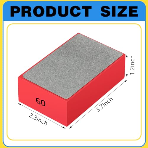Dimsile 7 Pcs Diamond Hand Polishing Pads 60/100/200/400/800/1500/3000 Grit Diamond Sanding Pads Wet and Dry Sanding Block with Sponge Backing for Glass Tile Stone Concrete Granite Marble Ceramics - Image 3
