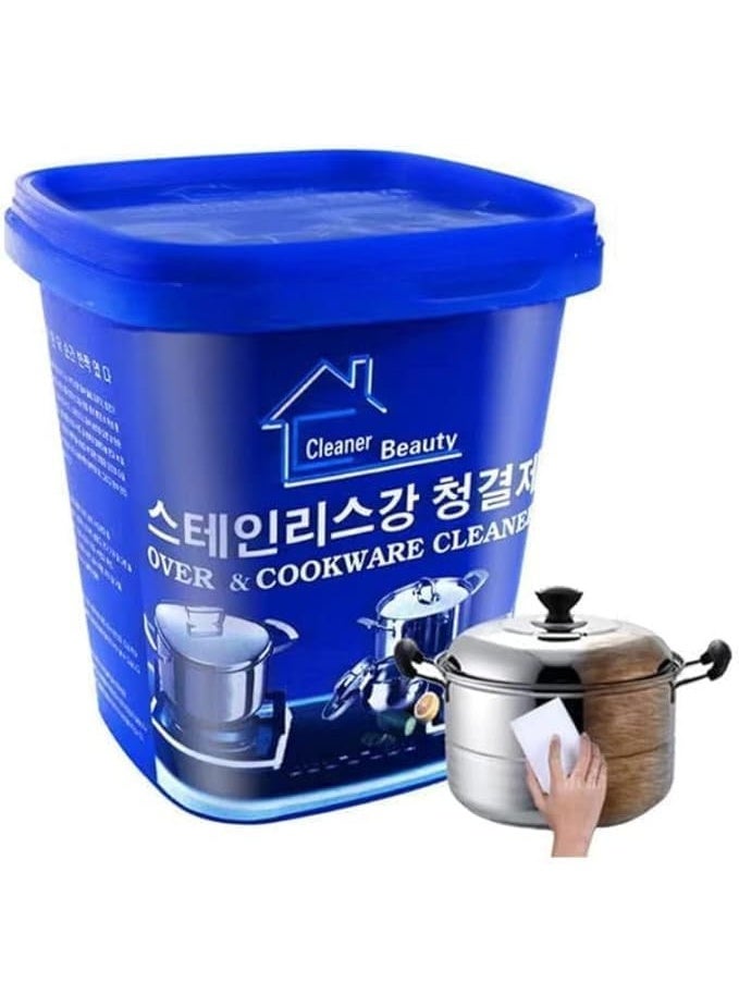 زوبا معجون تنظيف وتلميع سريع متعدد الأغراض لأسطح الأفران وأواني الطهي المصنوعة من الفولاذ المقاوم للصدأ، لإزالة البقع من أدوات تناول الطعام - Image 1