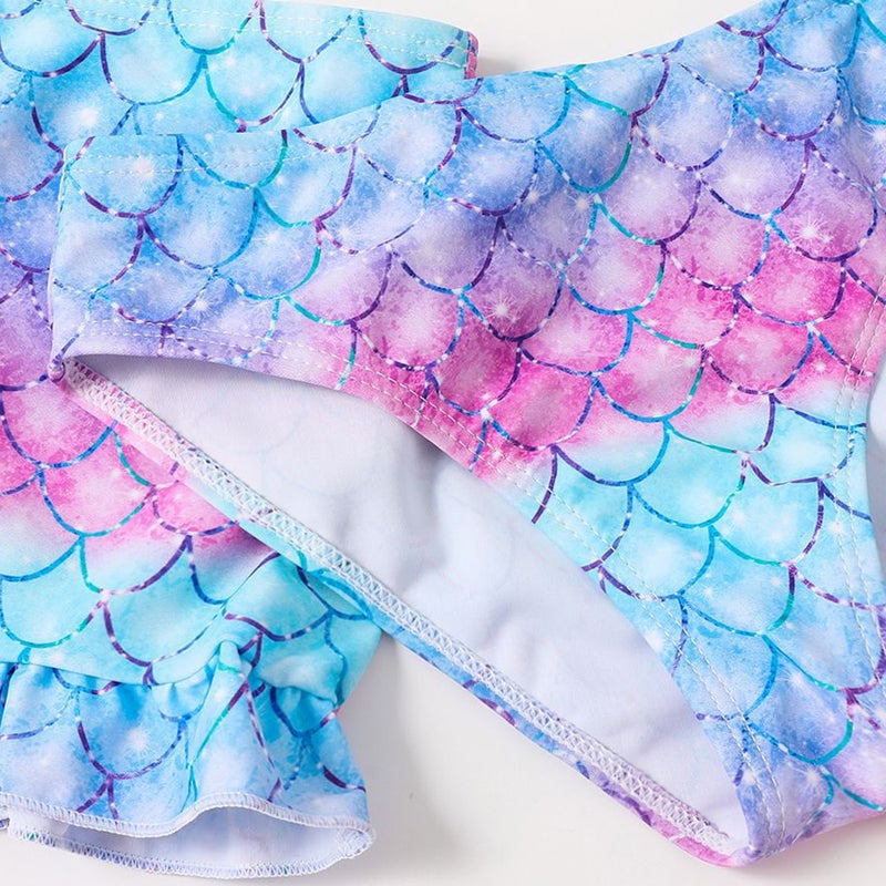 3 Piece Toddler Girl Swimsuit Girls Mermaid Swimsuit Cute Bikini for Outdoor Beach Swimming Summer Style Kids Swimsuits Girls - Image 2