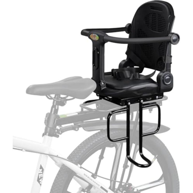Toddler Bike Seat Rear with Adjustable Angle Height Seat Back For 12 Months to 5 Years Max Weight 30 KG Compatible with Most Bicycles Home Outdoor Use - Image 1