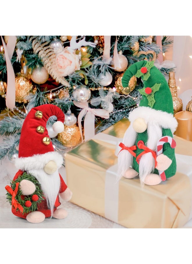 D-FantiX - D-FantiX Christmas Gnomes Plush, 2 Pack Handmade Elf Santa Tomte Swedish Gnome Scandinavian Figurine Nordic Gnomes Plush Christmas Elf Doll Christmas Decoration Ornaments for Home Decor Gift - Image 1