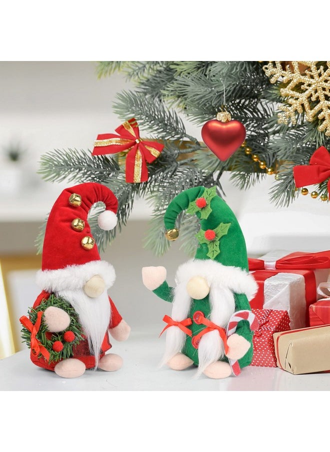 D-FantiX - D-FantiX Christmas Gnomes Plush, 2 Pack Handmade Elf Santa Tomte Swedish Gnome Scandinavian Figurine Nordic Gnomes Plush Christmas Elf Doll Christmas Decoration Ornaments for Home Decor Gift - Image 1