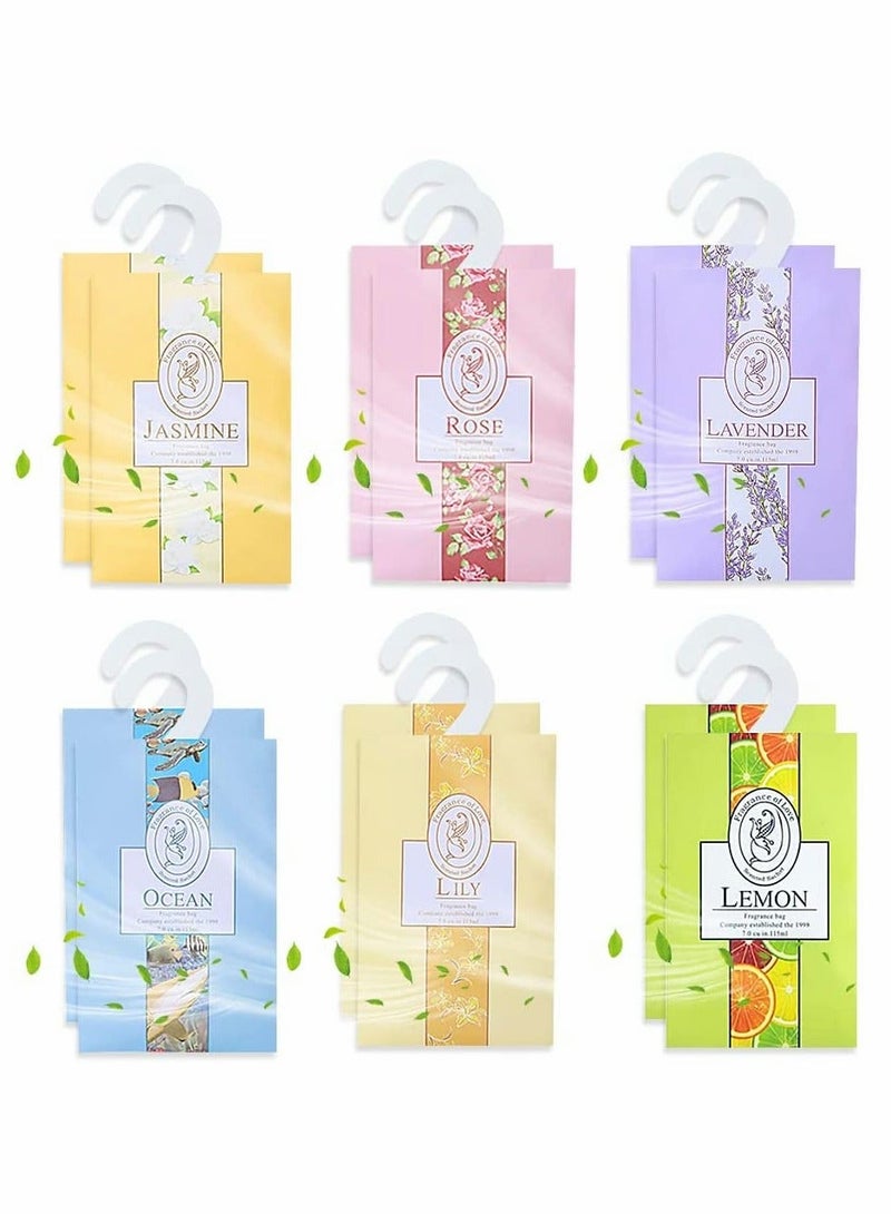 Scented Sachet 12Pcs Fragrance Sachet Bags Wardrobe Fresheners Drawer Fresheners Long Lasting for Drawers Closets Wardrobes Bathrooms Cars - Image 1