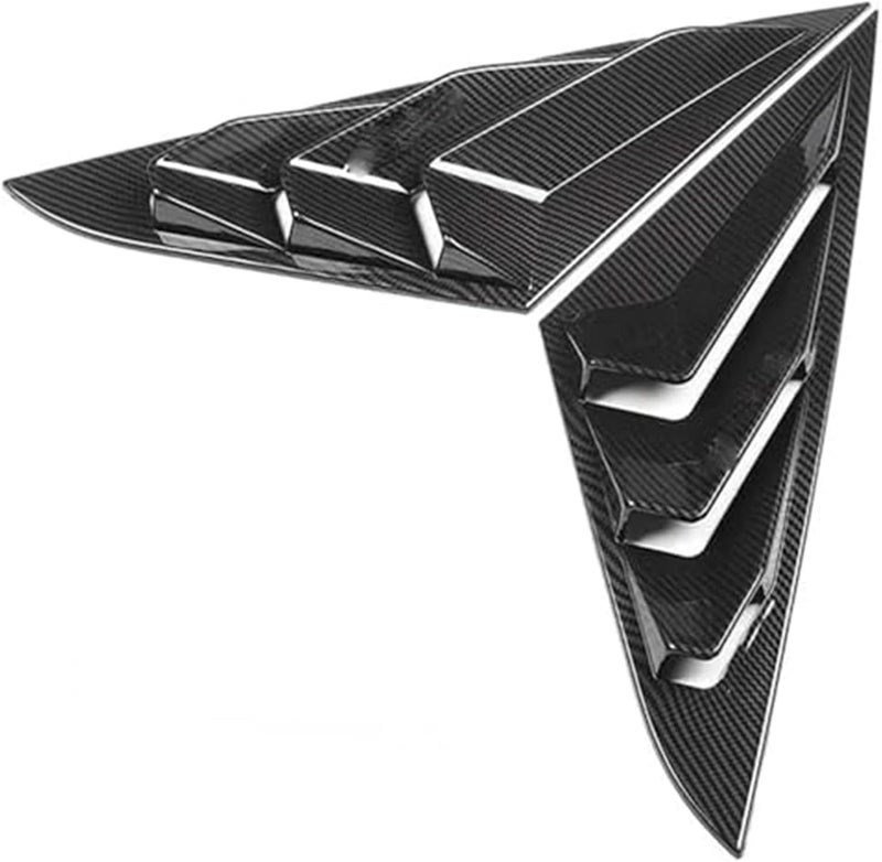 QASULER Car Rear Louver Window Cover Trim Sticker - Image 2