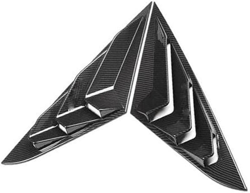 QASULER Car Rear Louver Window Cover Trim Sticker - Image 1