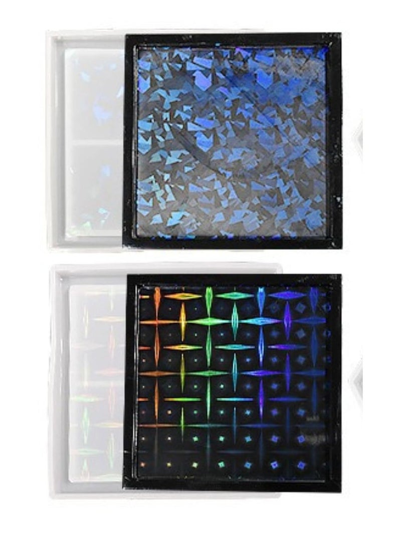 Snoogg Snoogg Pack of 1 Silicone Mold 4 inch Holographic Coaster Square Shape for Epoxy Resin Casting Resin Art for Home Decor, DIY Crafts Project and Handmade Personalized Customize Gifts  - Image 2