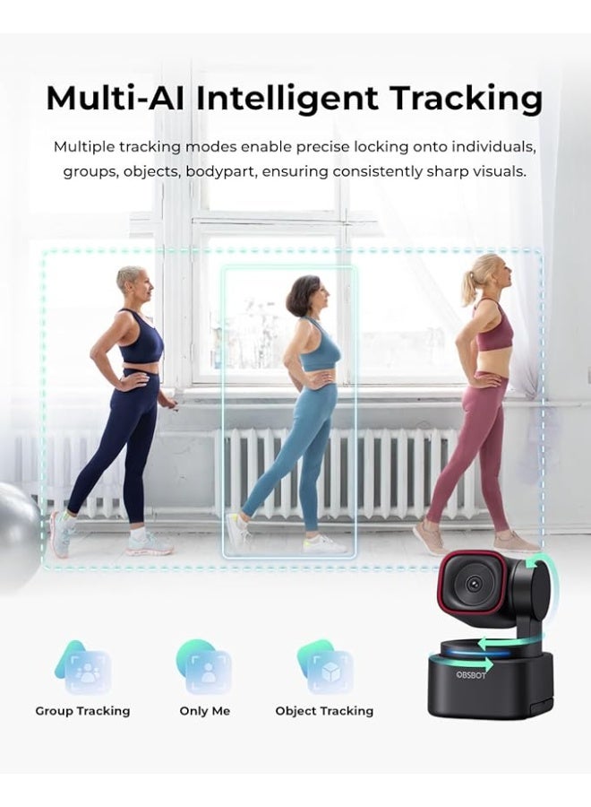 OBSBOT Tiny 3 Lite AI-Powered Spatial Audio 4K Webcam - Compact AI Tracking PTZ Camera with 1/2" Sensor, Tri-Mic, Voice Control, 120FPS, HDR, Webcam for PC, Mac, Laptop, Streaming, Meeting, Switch 2 - Image 4