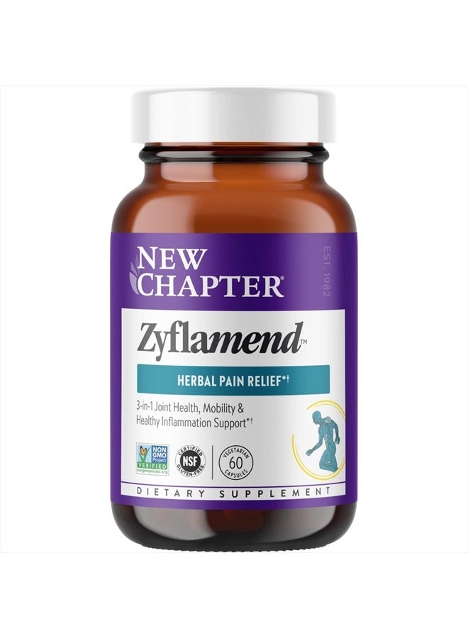 New Chapter Zyflamend™ Multi-Herbal Pain Reliever+ Joint Supplement, 10-in-1 Superfood Blend with Ginger & Turmeric for Healthy Inflammation Response & Herbal Pain Relief+, 60 Count - Image 1