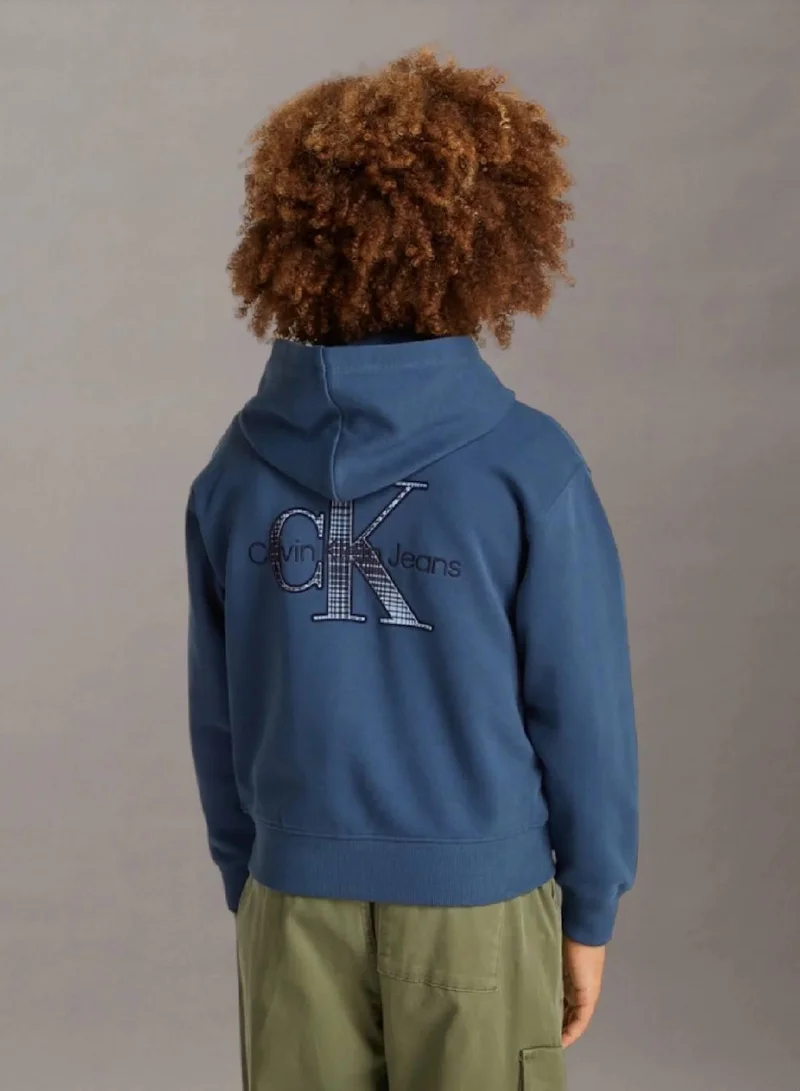 Calvin Klein Jeans Zip Hoodie With Back Logo