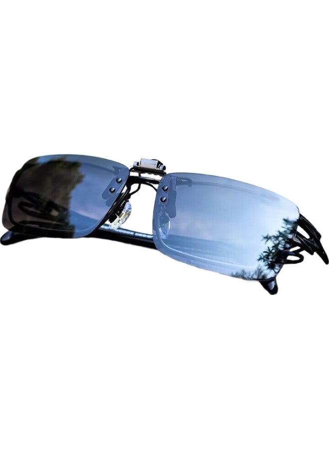 Lesca Lunetier Clip-On Sunglasses For Nearsighted Glasses, Polarized Photochromic Sunglasses For Men And Women, Driving-Specific Fishing Day And Night Dual-Use Lenses - Image 3