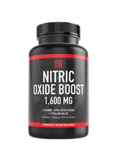 DOUBLE DRAGON ORGANICS Double Dragon Organics Nitric Oxide Booster Supplement, 1600mg Extra Strength L-Arginine, Citrulline Malate, and Alpha-Ketoglutarate (60 Count, 1 Bottle)  - Image 1