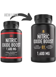 DOUBLE DRAGON ORGANICS Double Dragon Organics Nitric Oxide Booster Supplement, 1600mg Extra Strength L-Arginine, Citrulline Malate, and Alpha-Ketoglutarate (60 Count, 1 Bottle)  - Image 2