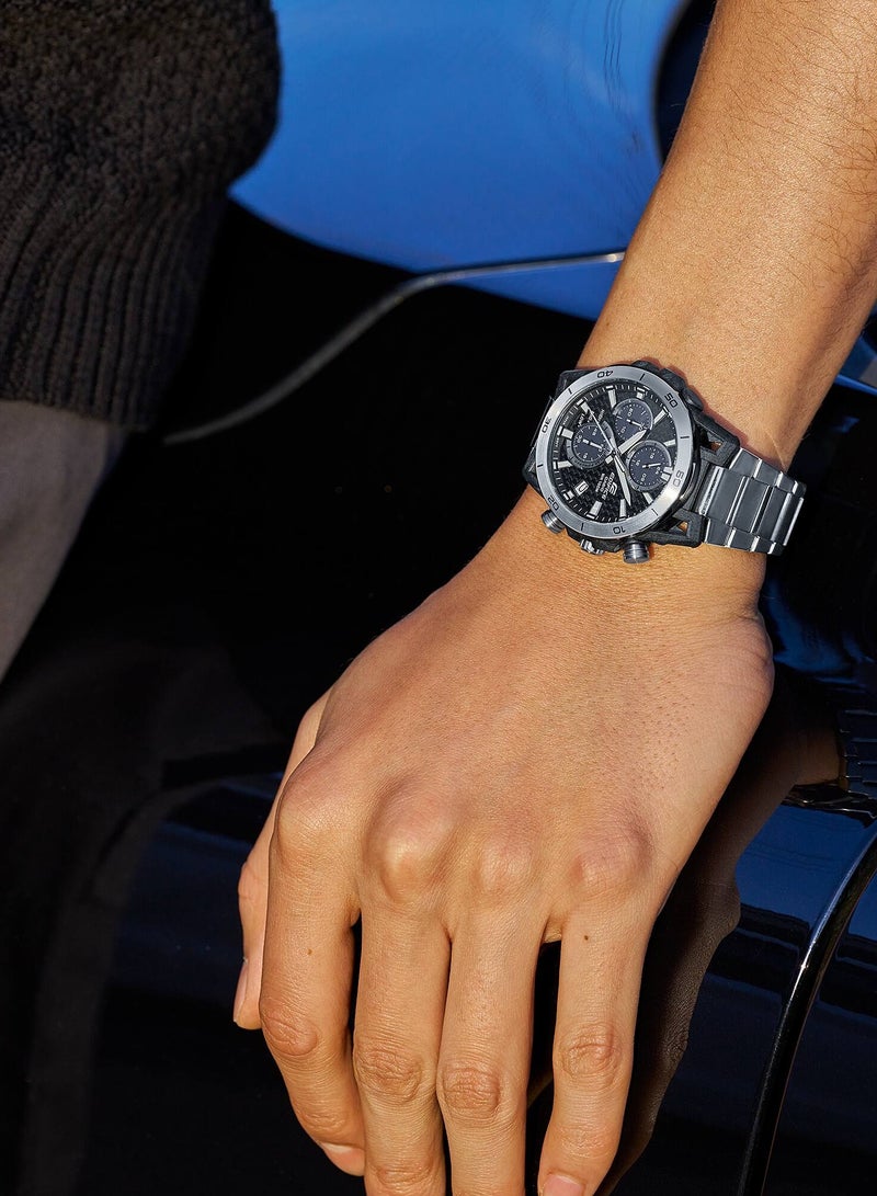 CASIO ساعة يد كرونوغراف للرجال من إيديفيس مصنوعة من الفولاذ المقاوم للصدأ EQS-960D-1AV - Image 3