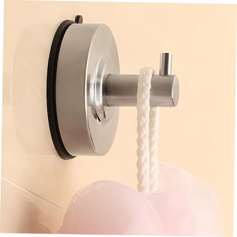 Stainless Steel Suction Hook for Towels and Clothes Strong Reusable Bathroom Storage Hanger - Image 4