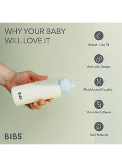 BIBS Pack Of 2 Baby Bottle Nipple Round Silicone, Fast Flow, 4 Months +  - Image 4